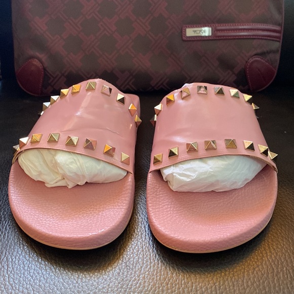 VALENTINO ROCKSTUD ACCENTS SLIDES - Picture 4 of 16